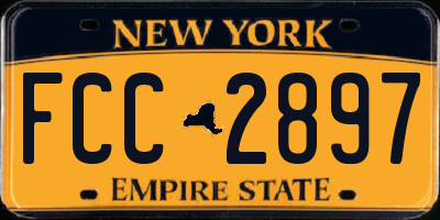 NY license plate FCC2897