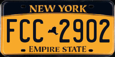 NY license plate FCC2902