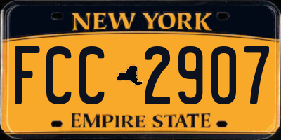 NY license plate FCC2907