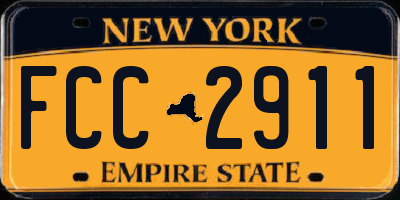 NY license plate FCC2911