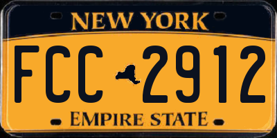 NY license plate FCC2912