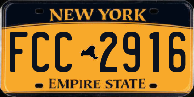 NY license plate FCC2916