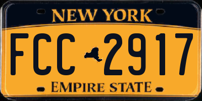 NY license plate FCC2917