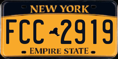 NY license plate FCC2919
