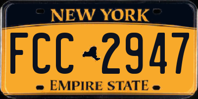 NY license plate FCC2947