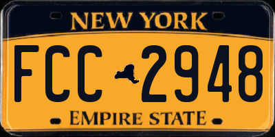 NY license plate FCC2948