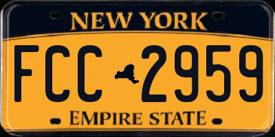 NY license plate FCC2959