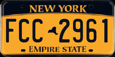 NY license plate FCC2961