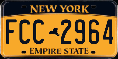 NY license plate FCC2964