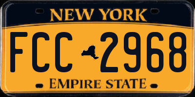 NY license plate FCC2968
