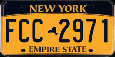NY license plate FCC2971