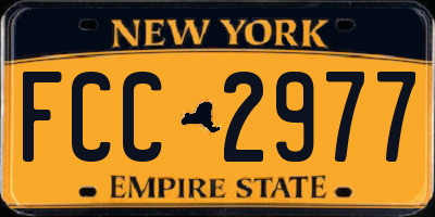 NY license plate FCC2977