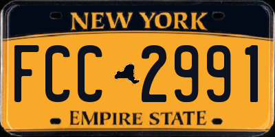 NY license plate FCC2991