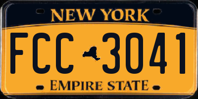 NY license plate FCC3041