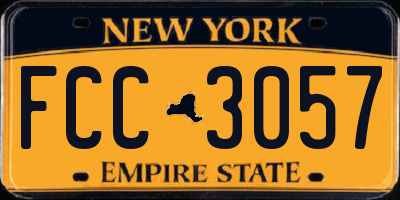 NY license plate FCC3057