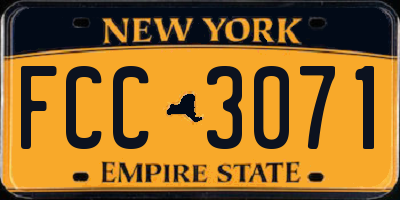 NY license plate FCC3071