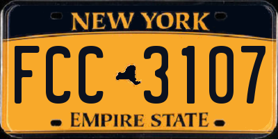 NY license plate FCC3107