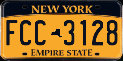 NY license plate FCC3128