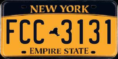 NY license plate FCC3131