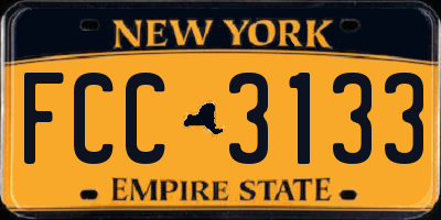 NY license plate FCC3133