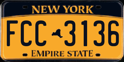 NY license plate FCC3136