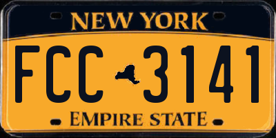 NY license plate FCC3141