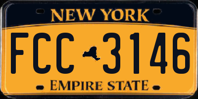 NY license plate FCC3146