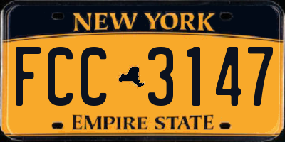 NY license plate FCC3147