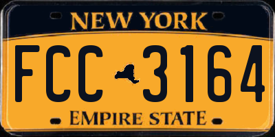 NY license plate FCC3164