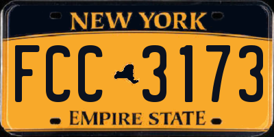 NY license plate FCC3173