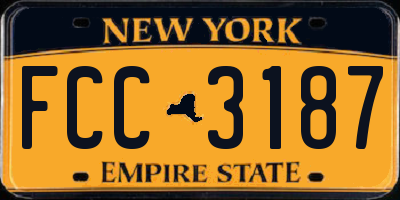 NY license plate FCC3187
