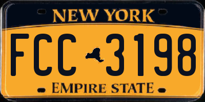 NY license plate FCC3198