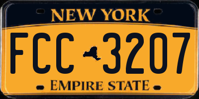 NY license plate FCC3207