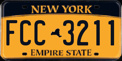 NY license plate FCC3211