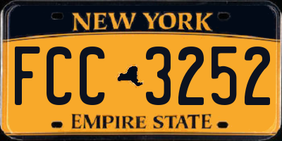 NY license plate FCC3252