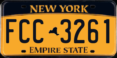 NY license plate FCC3261