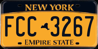 NY license plate FCC3267