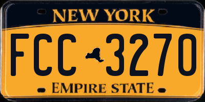 NY license plate FCC3270