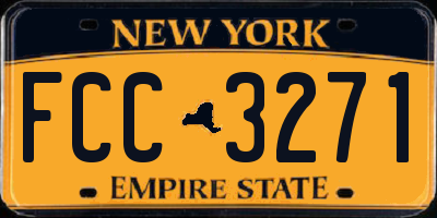 NY license plate FCC3271