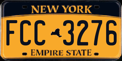 NY license plate FCC3276