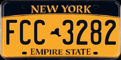 NY license plate FCC3282