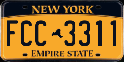NY license plate FCC3311