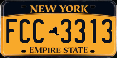NY license plate FCC3313