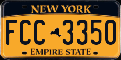 NY license plate FCC3350