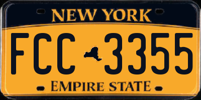 NY license plate FCC3355
