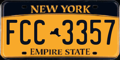 NY license plate FCC3357