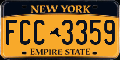 NY license plate FCC3359