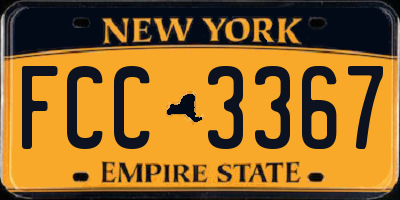 NY license plate FCC3367
