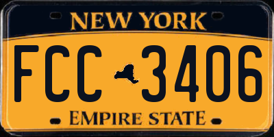 NY license plate FCC3406