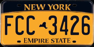 NY license plate FCC3426